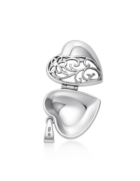 Sterling silver heart locket W 1301 | Polcarat Design
