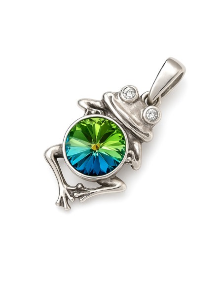 Srebro wisiorek Swarovski W 1307 żaba
