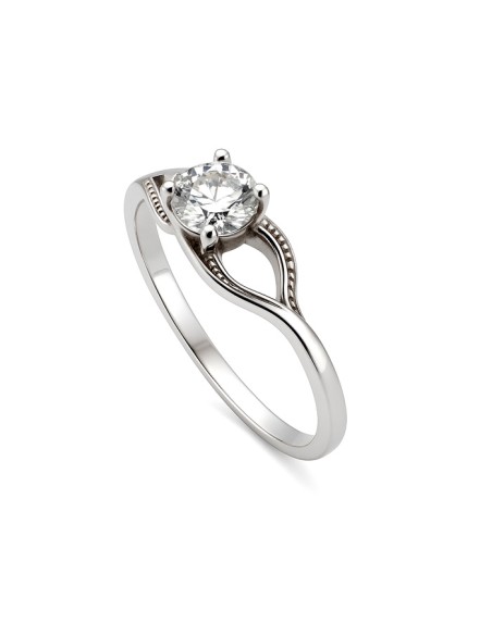Silver ring with zirconia PK 393