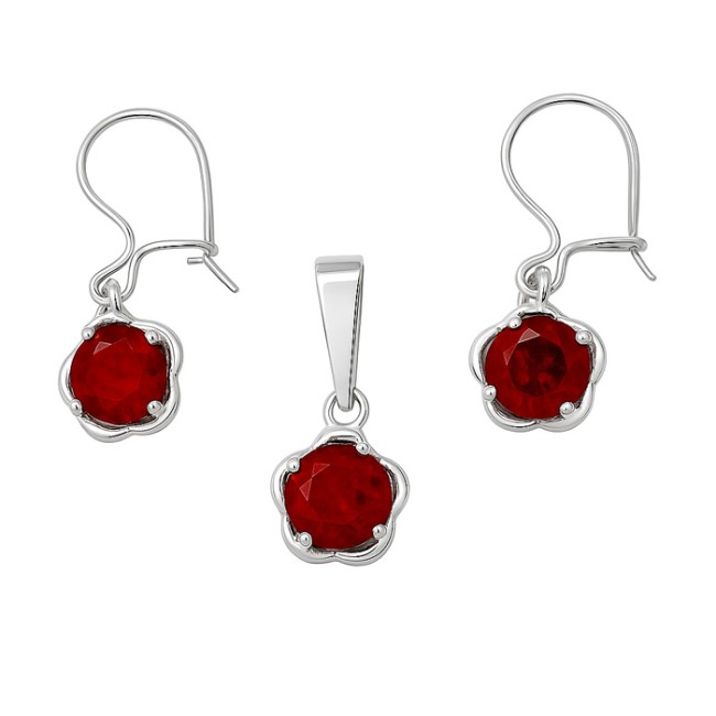 Sterling silver set with cubic zirconia KPL 2 1593 | Polcarat Design