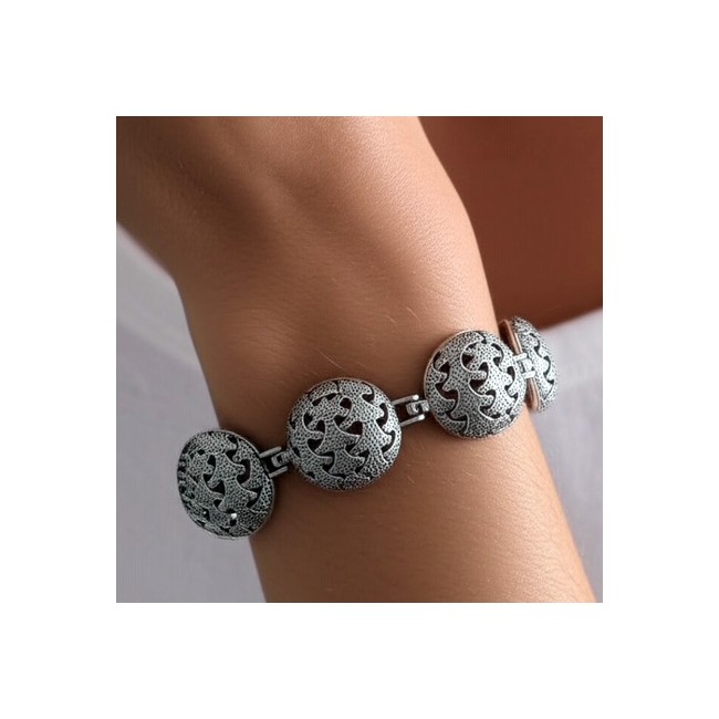 Oxidized silver bracelet L 1899