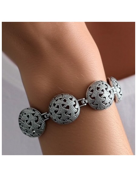 Oxidized silver bracelet L 1899
