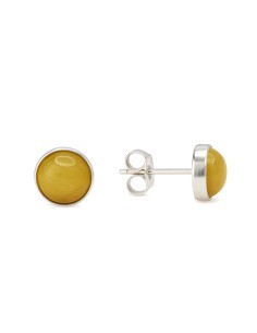 Silver earrings with amber KA 038