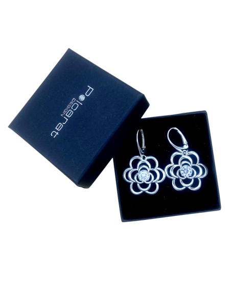 K 1680 sterling silver earrings with zirconias