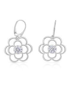 K 1680 sterling silver earrings with zirconias