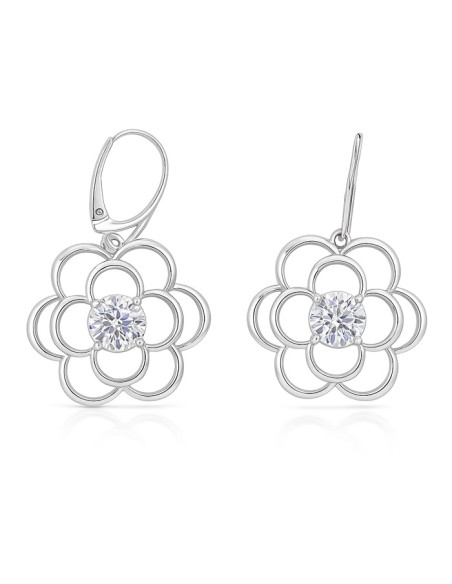 K 1680 sterling silver earrings with zirconias