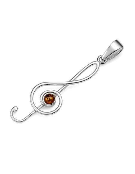 Silver pendant with amber BW 101 Silver pendant with amber BW 101