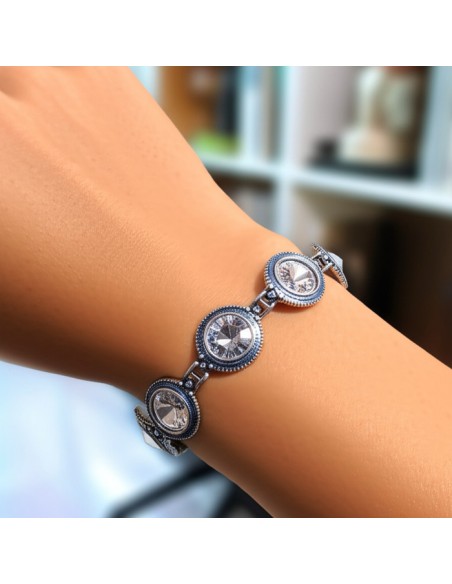 Silver bracelet with Swarovski crystals L 1682