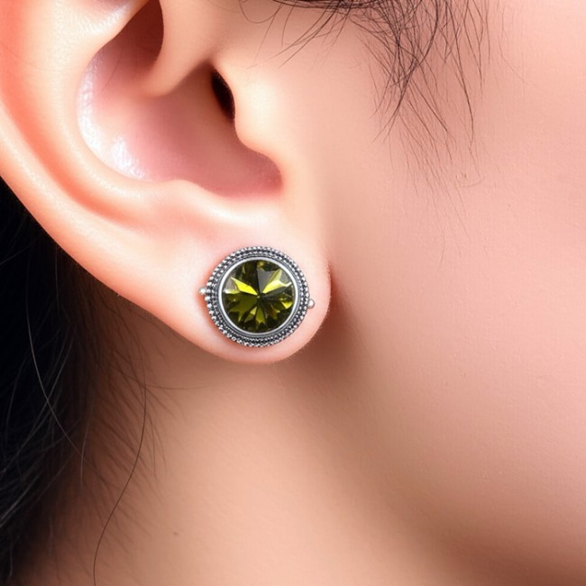 Kolczyki srebrne z kryształami Swarovski K4 1682|Polcaratdesign.pl Biżuteria