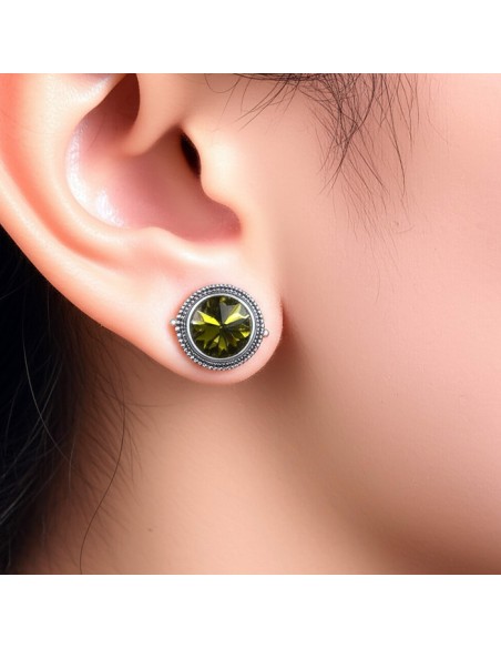 Kolczyki srebrne z kryształami Swarovski K4 1682|Polcaratdesign.pl Biżuteria