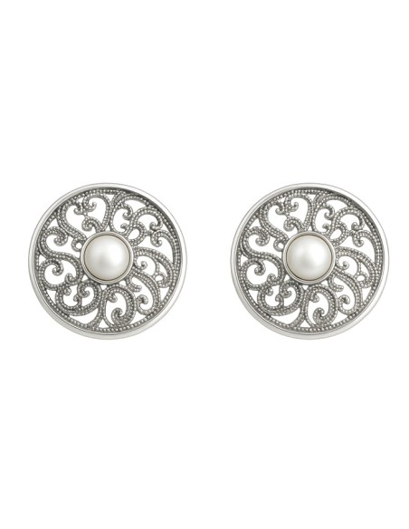 Silver clips KL 1775 Pearl