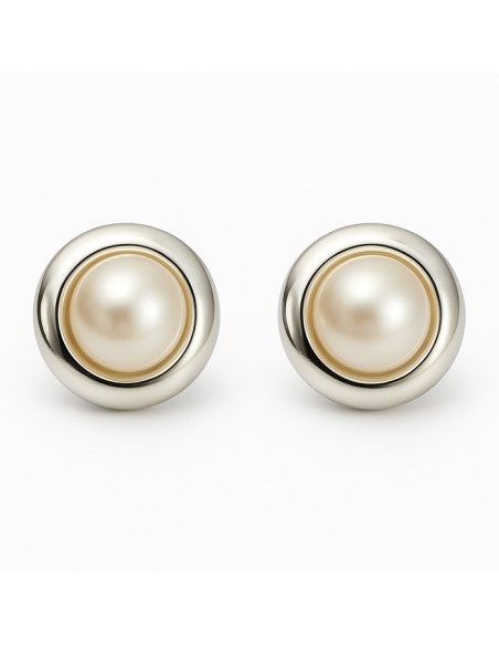 Silver clips KL 1748 Pearl