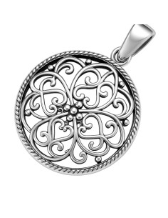 Sterling silver PRL-style openwork pendant W 2151 | Polcarat Design