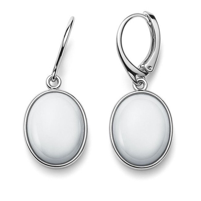 Sterling silver earrings with mother of pearl K 2160 | Polcarat Design