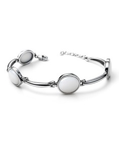 Sterling silver bracelet with mother of pearl L 2160 | Polcarat Design