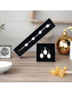 Sterling silver bracelet with mother of pearl L 2160 | Polcarat Design 2