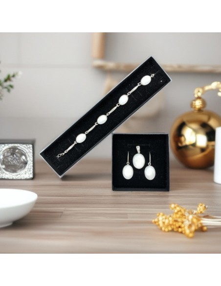 Silver bracelet decorated with mother of pearl L 2129 Polcarat Design