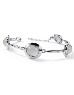 Sterling silver bracelet with rose quartz L3 585 | Polcarat Design