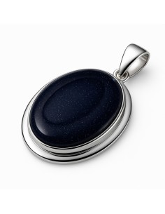 Sterling silver pendant with blue goldstone (Noc Kairu) W 585