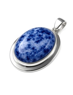 Sterling silver pendant with sodalite W 585 | Polcarat Design