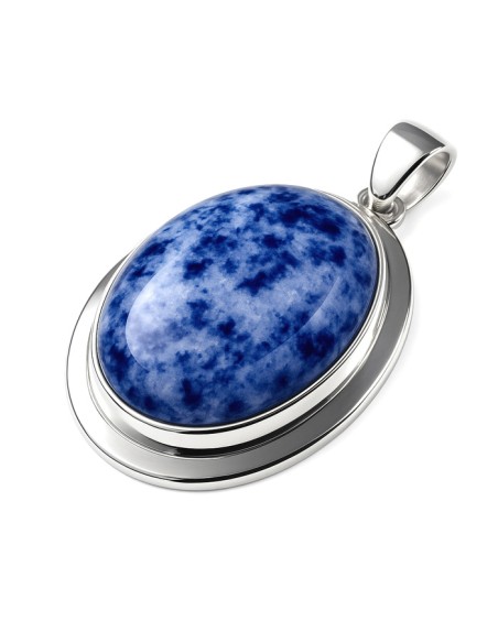 Sterling silver pendant with sodalite W 585 | Polcarat Design