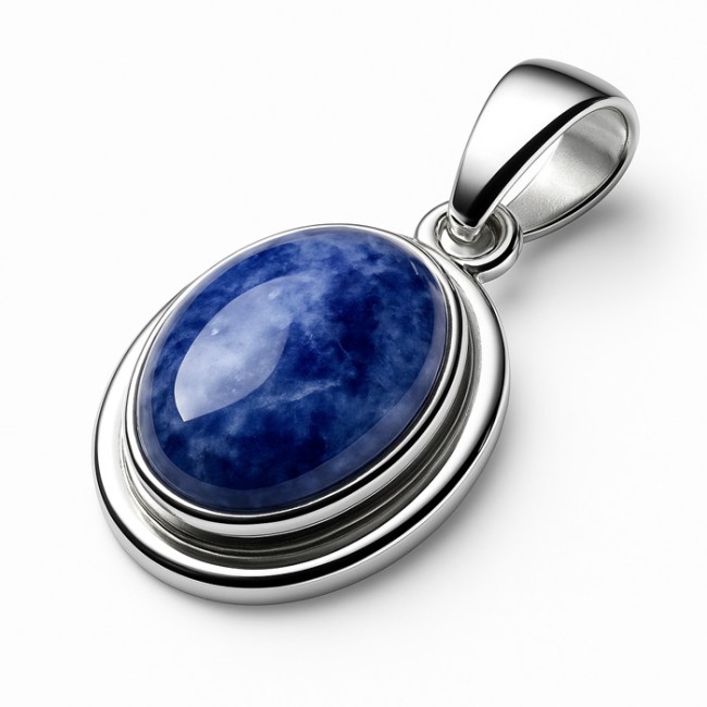 Sterling silver pendant with sodalite W2 585 | Polcarat Design