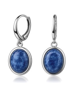 Sterling silver earrings with sodalite K 585 | Polcarat Design