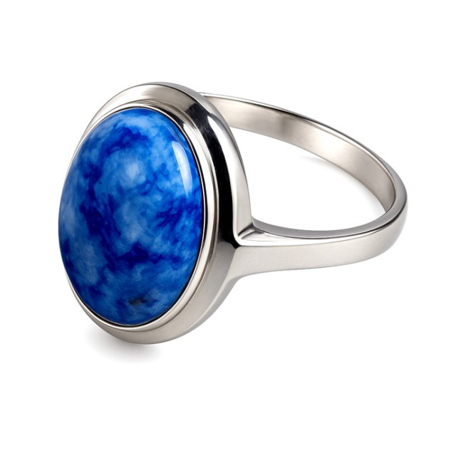Sterling silver ring with sodalite PK 585 | Polcarat Design