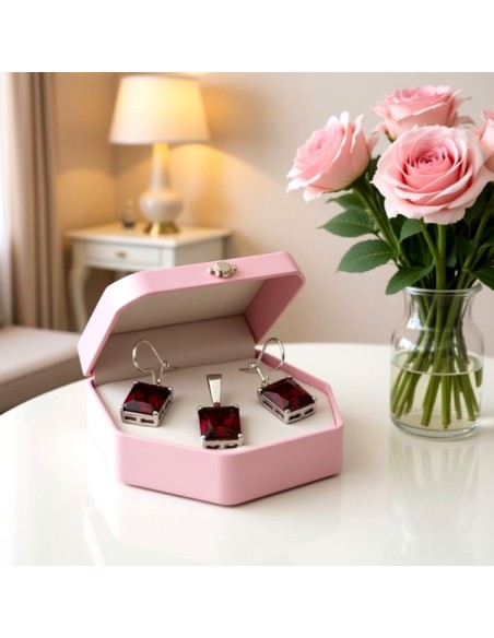 Silver set with zircons KPL 742