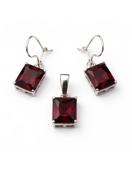 Silver set with zircons KPL 742