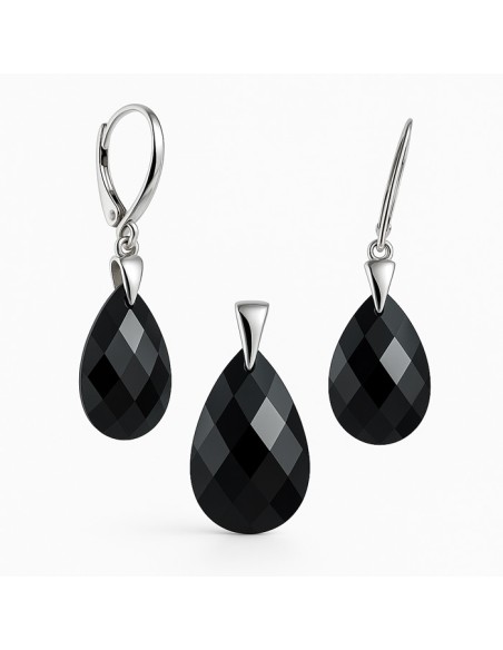 Silver set with cubic zirconia KPL 977