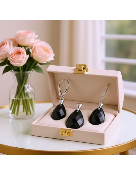 Silver set with cubic zirconia KPL 977