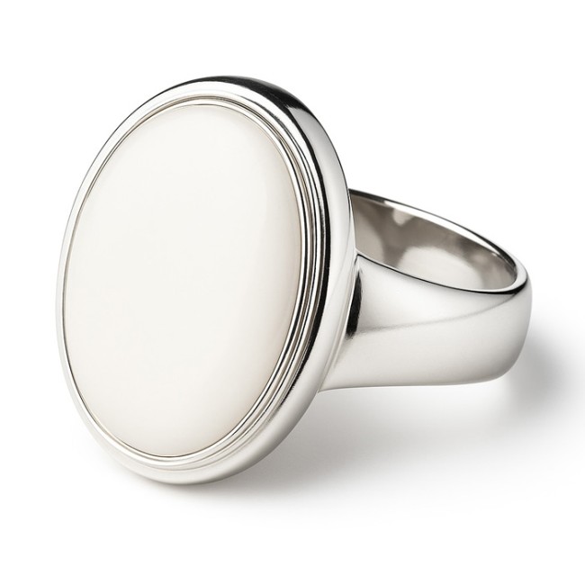 Sterling silver ring with mother of pearl PK 2160 | Polcarat Design
