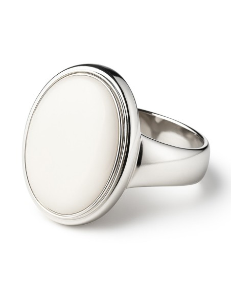 Sterling silver ring with mother of pearl PK 2160 | Polcarat Design