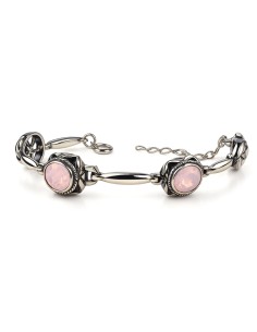Sterling silver bracelet with opalescent crystals L 2115