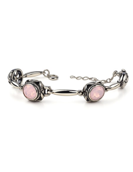 Sterling silver bracelet with opalescent crystals L 2115