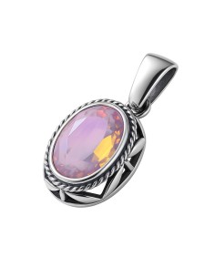 Sterling silver pendant with opalescent crystals W 2115