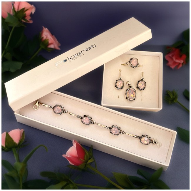 Rhodium-plated silver pendant Swarovski crystal in 2092 Polcarat Design