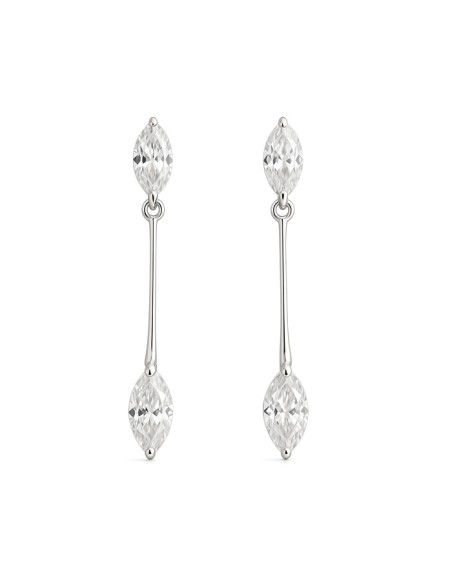 Silver earrings with K 1070 zircons