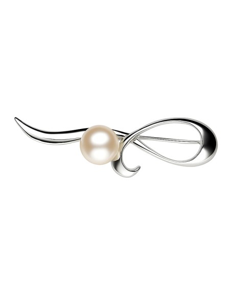 Silver brooch with pearl B 181 pearl