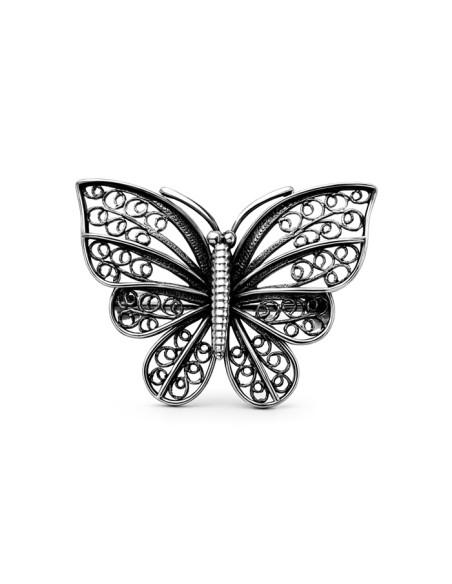 Oxidized silver brooch B 02