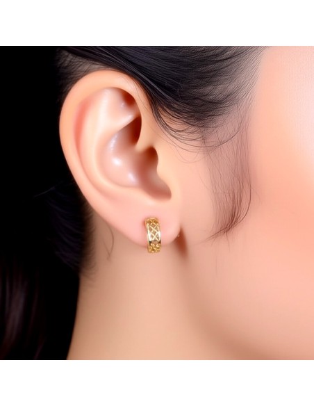 Pozłacane kolczyki srebrne K3 1169|Polcaratdesign.pl Biżuteria