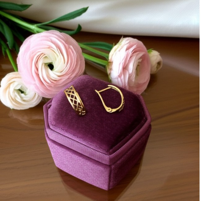 Gold plated silver earrings K3 1169