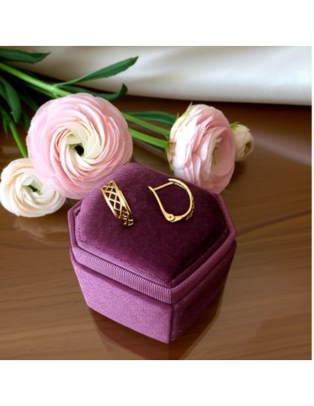 Gold plated silver earrings K3 1169