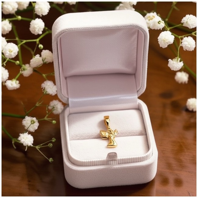 Pozłacany wisiorek srebrny Anioł W 1209|Polcaratdesign.pl Biżuteria