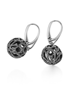 Sterling silver ball earrings K 1131 | Polcarat Design