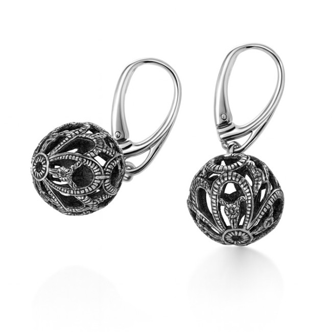 Sterling silver ball earrings K 1131 | Polcarat Design