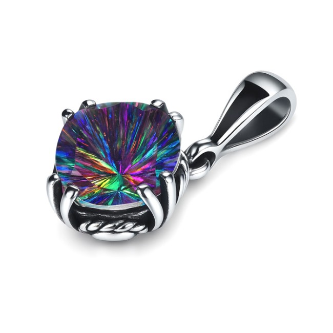 Sterling silver pendant with crystal W 2119 | Polcarat Design