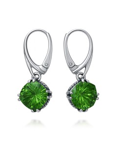 Sterling silver earrings with crystals K 2119 | Polcarat Design