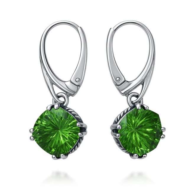 Sterling silver earrings with crystals K 2119 | Polcarat Design
